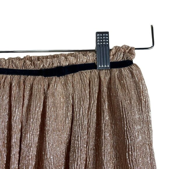 Kate Spade Gold Girls Metallic Crepe Skirt Gold Size 10 - Picture 2 of 7